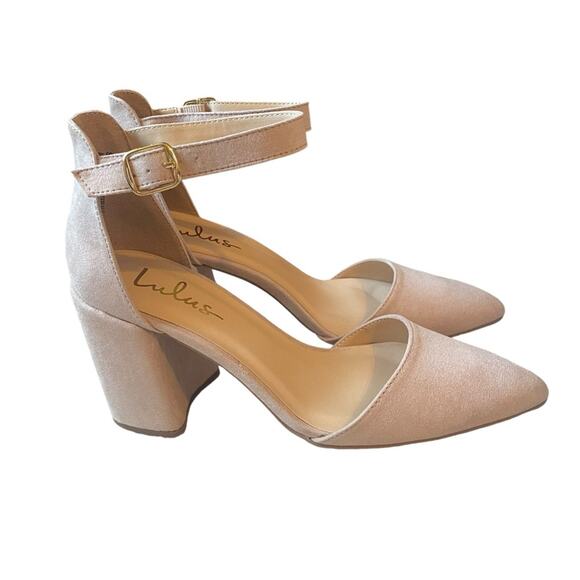 Lulu’s Ellarose Light Nude‎ Ankle Strap Heels Size 7 NWT - Picture 1 of 11